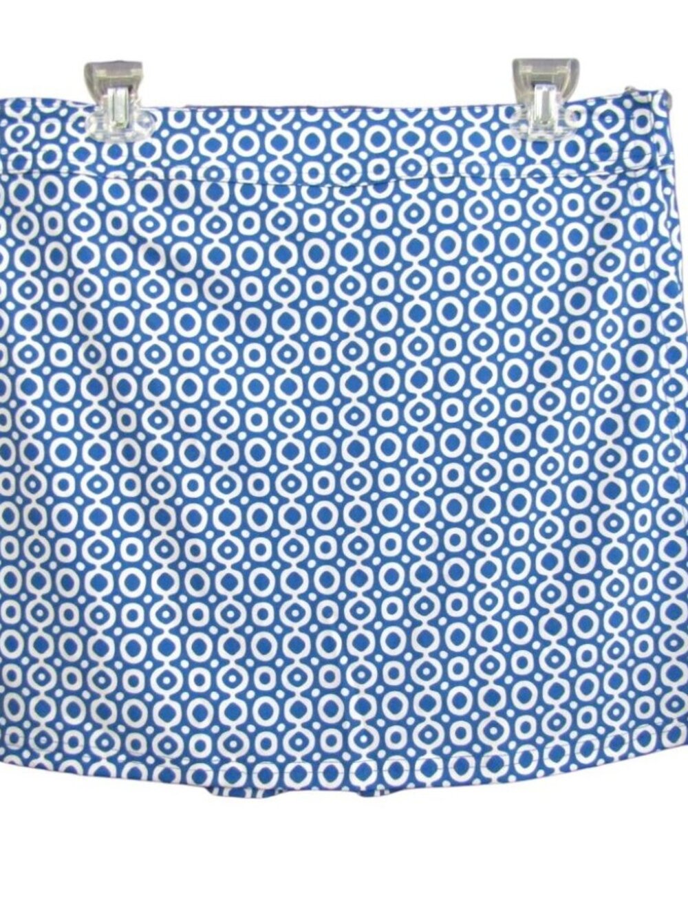 RipSkirt Hawaii Skirt Size L Blue White Dot 17 In Length 1 Wrap Womens New Tag